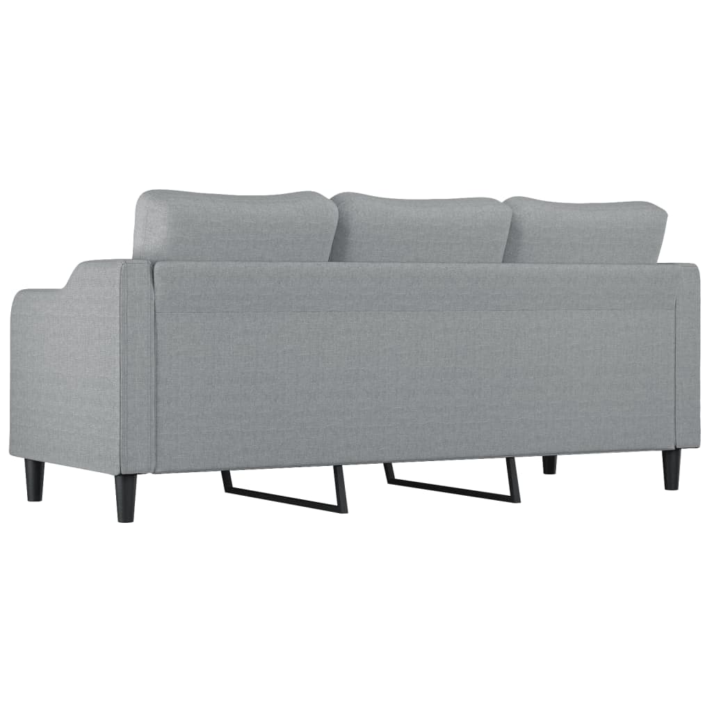 3-Sitzer-Sofa Hellgrau 180 cm Stoff