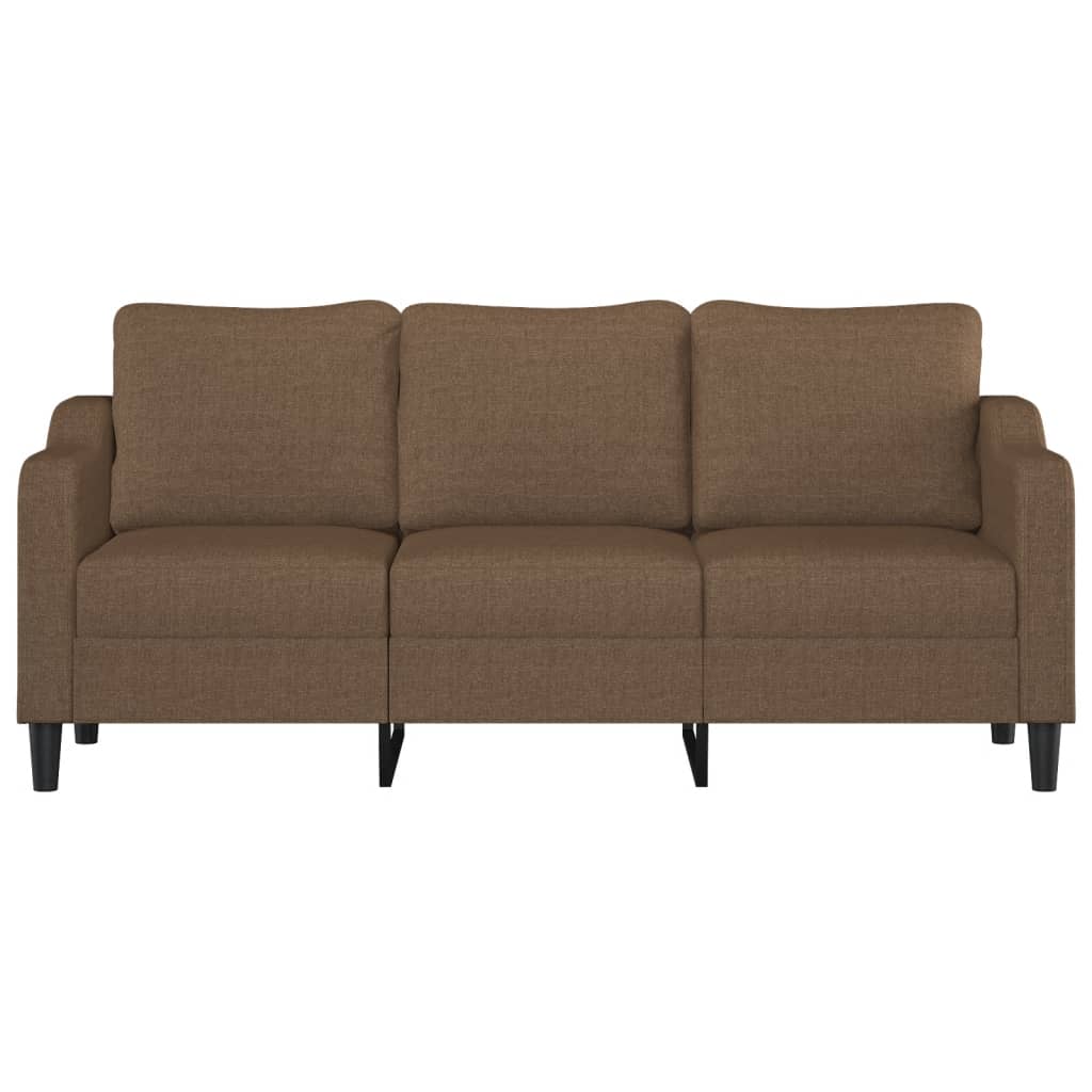 Canapé 3 places tissu marron 180 cm