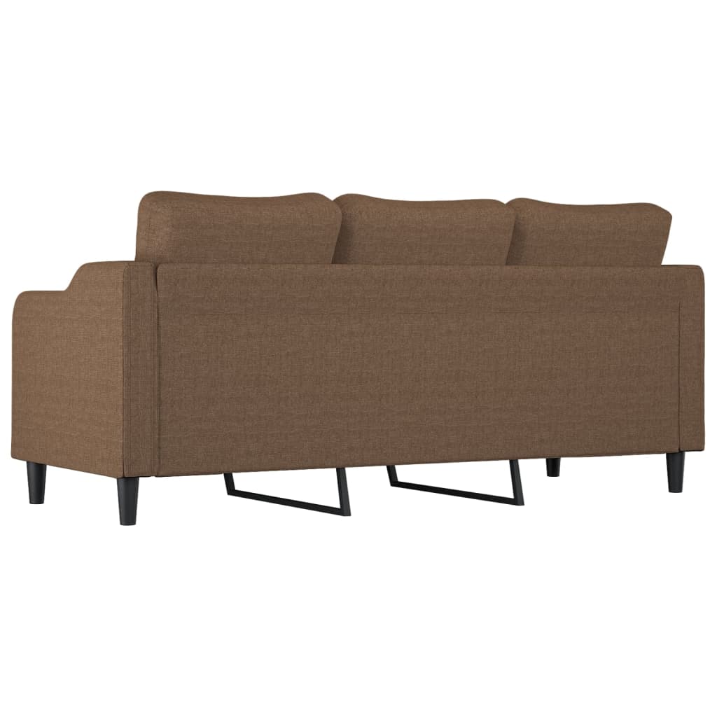 Canapé 3 places tissu marron 180 cm