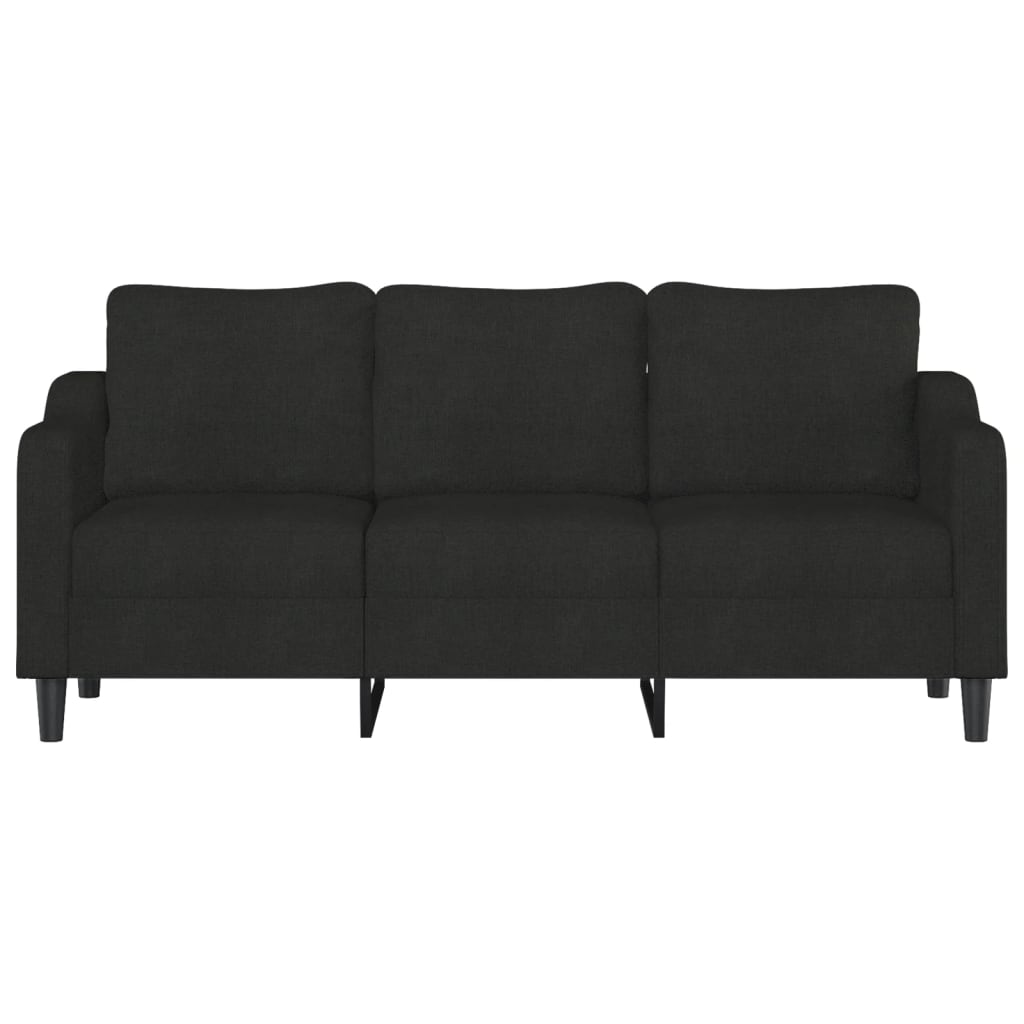 3-Sitzer-Sofa Schwarz 180 cm Stoff