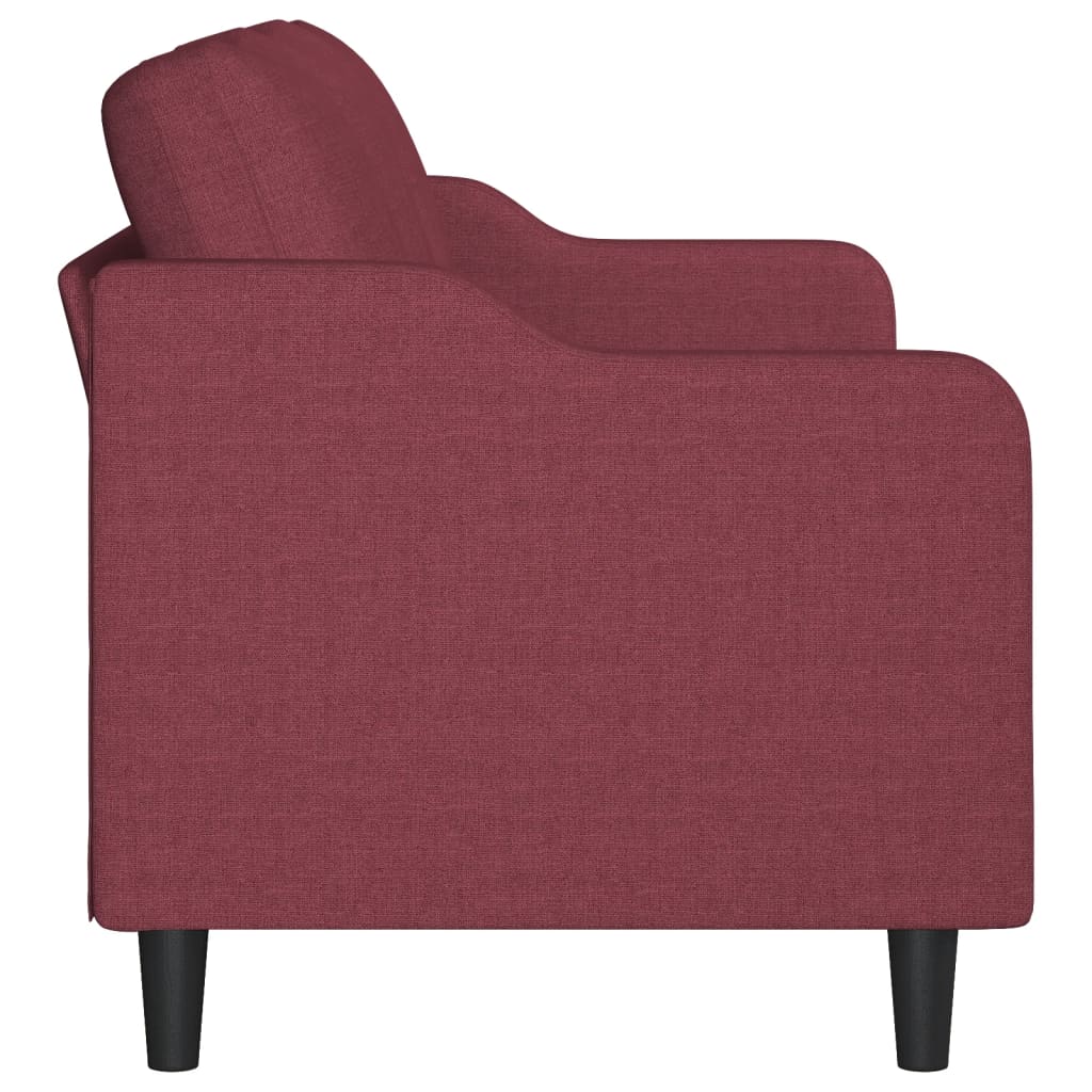 Canapé 3 places tissu rouge vin 180 cm