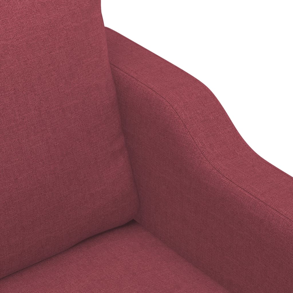 Canapé 3 places tissu rouge vin 180 cm