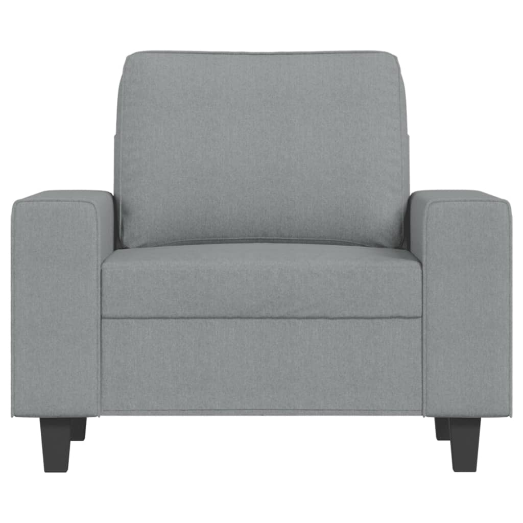 Fauteuil gris clair 60 cm tissu