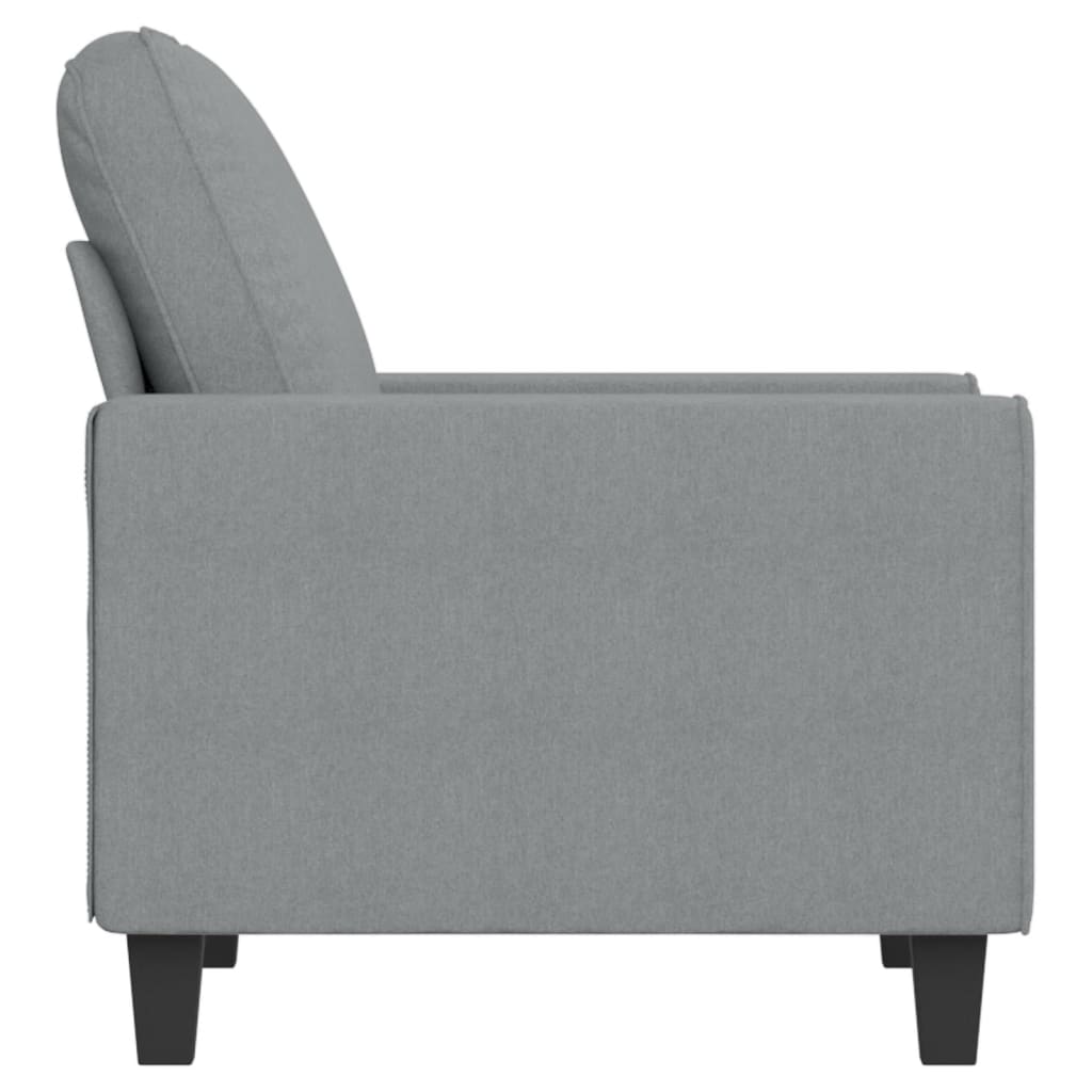 Fauteuil gris clair 60 cm tissu