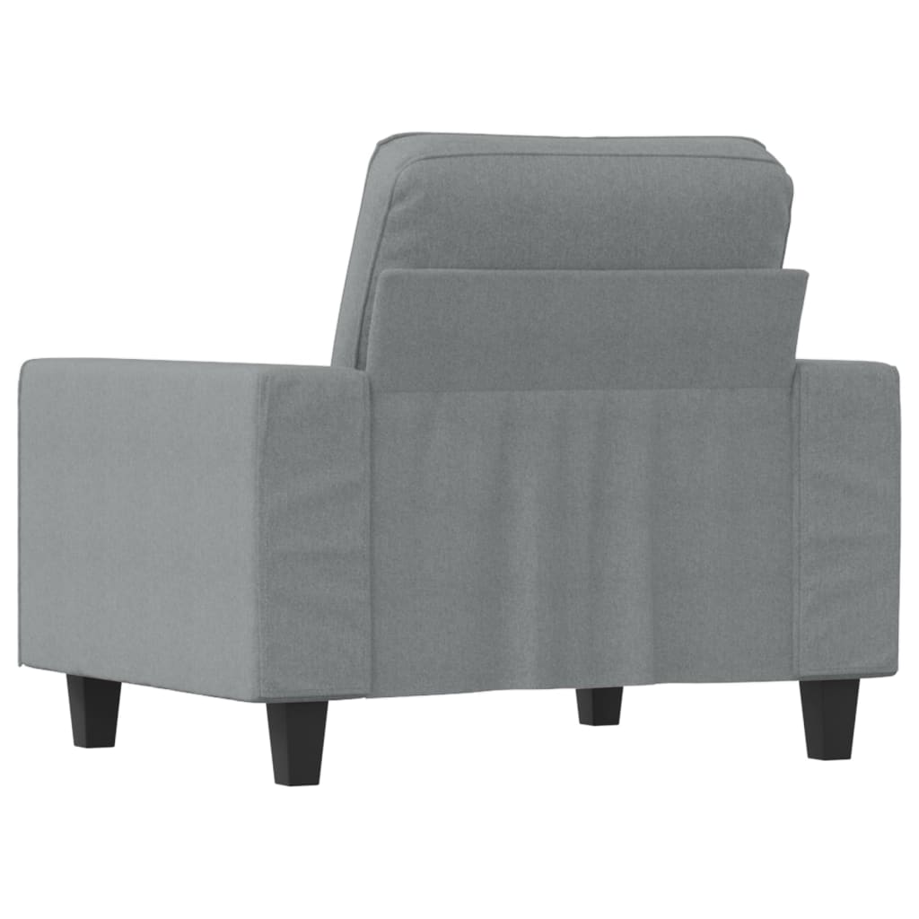 Fauteuil gris clair 60 cm tissu