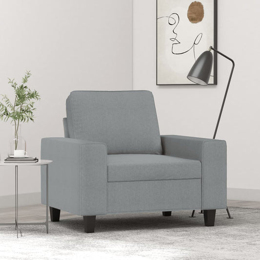 Fauteuil gris clair 60 cm tissu