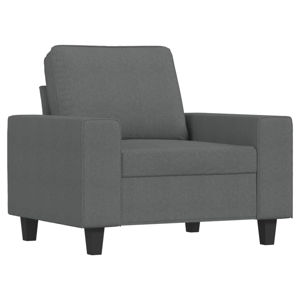 Fauteuil gris foncé 60 cm tissu