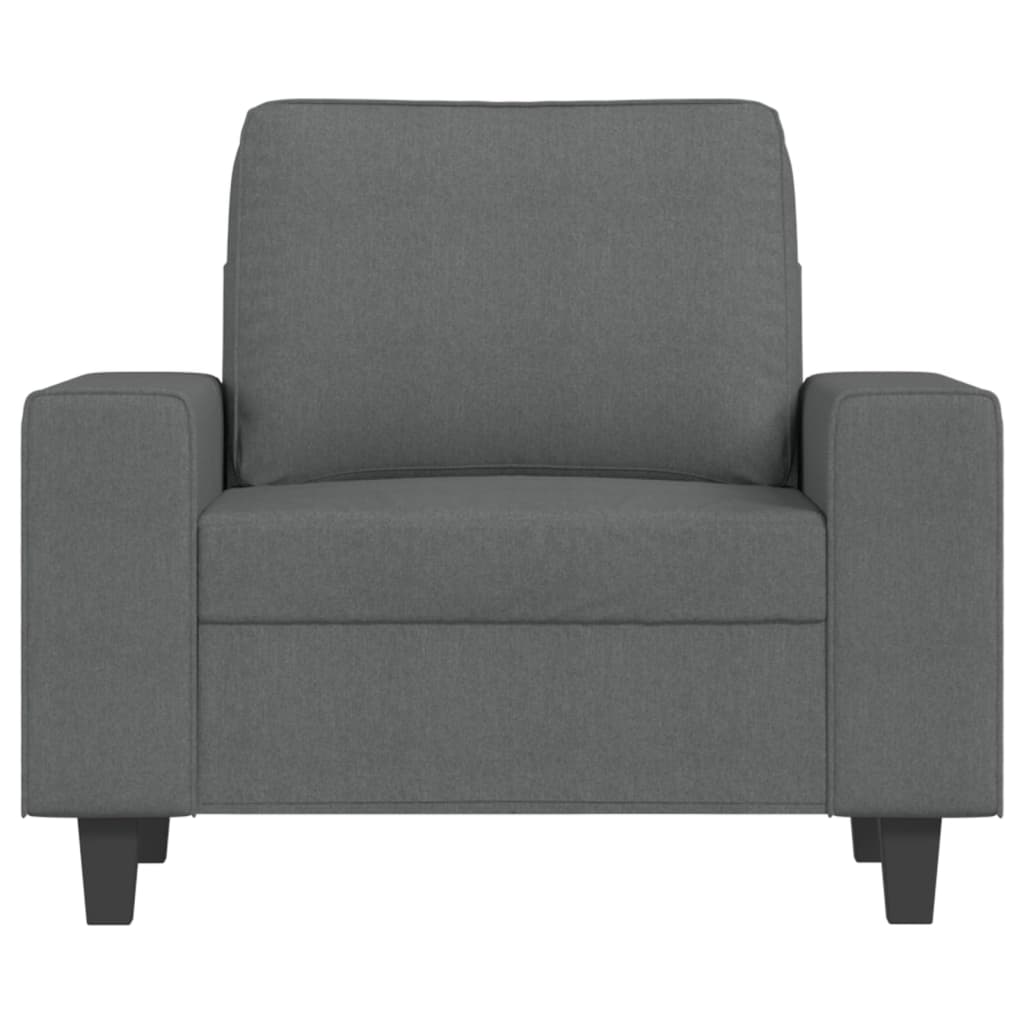 Fauteuil gris foncé 60 cm tissu