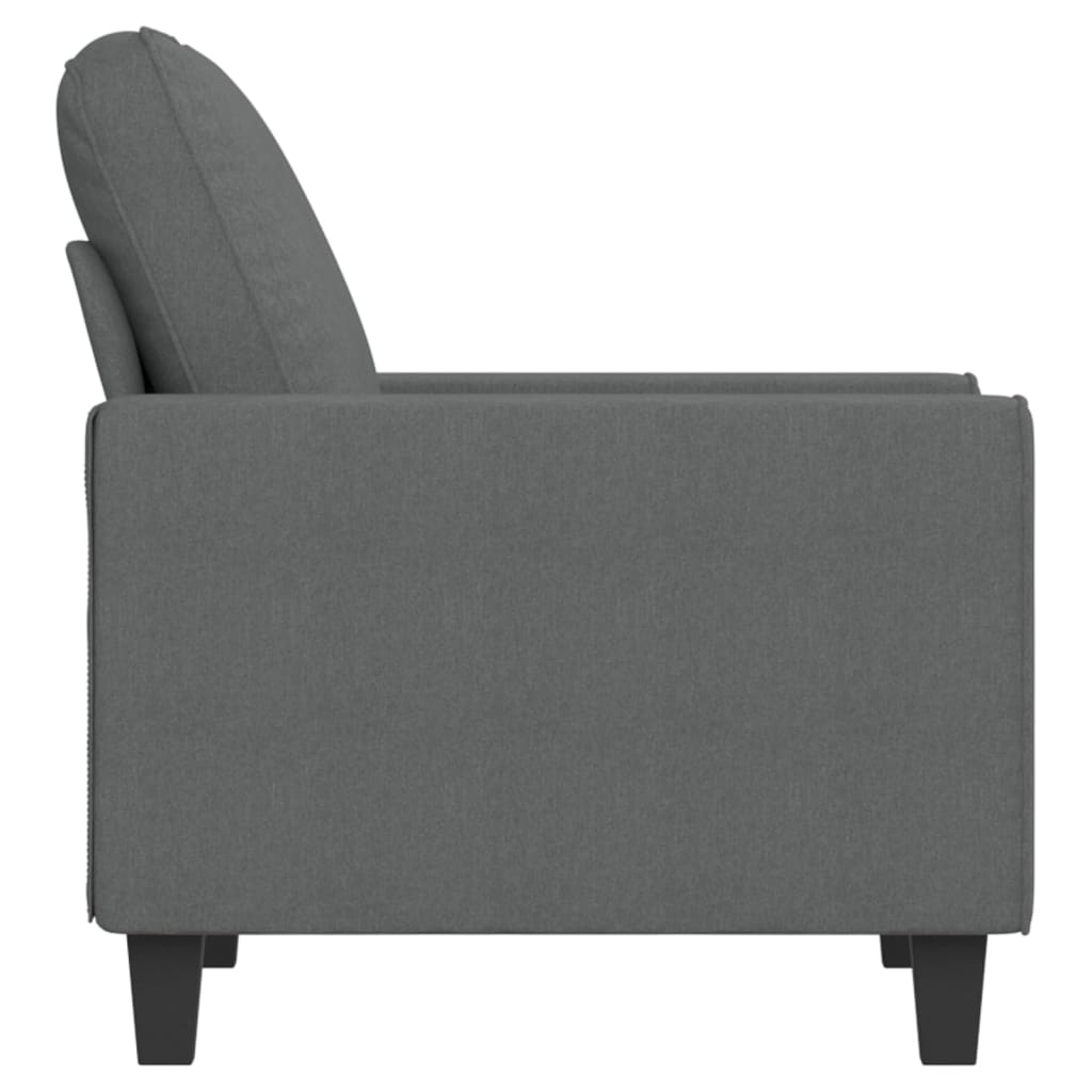 Fauteuil gris foncé 60 cm tissu