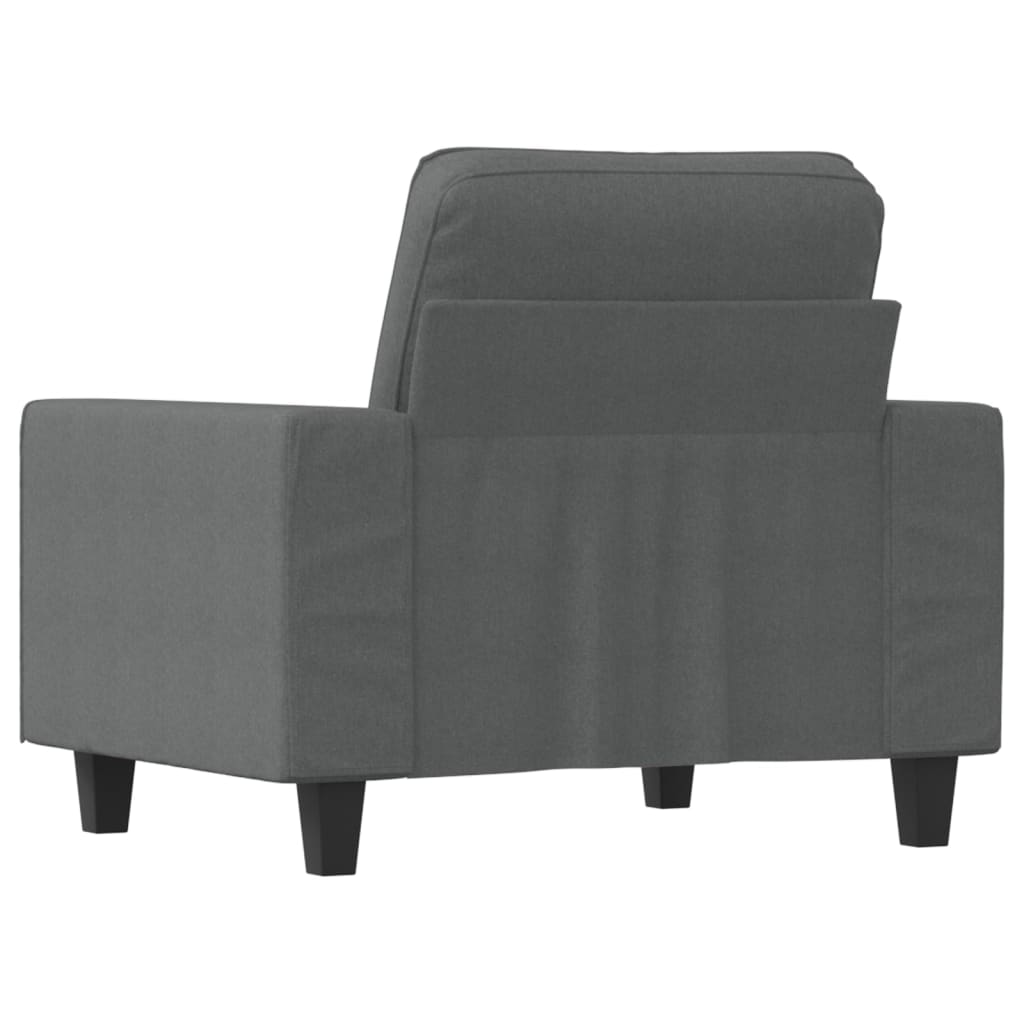 Fauteuil gris foncé 60 cm tissu