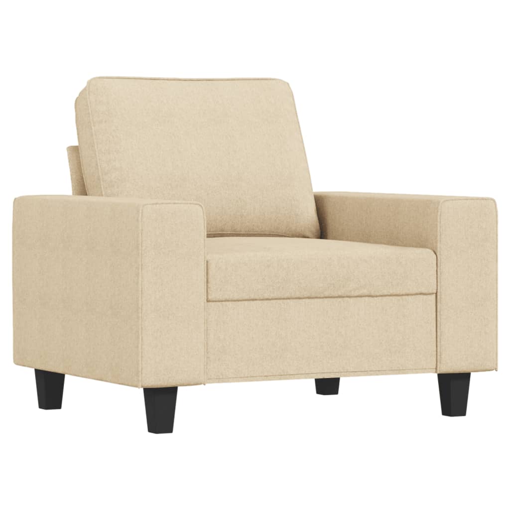 Fauteuil crème 60 cm tissu