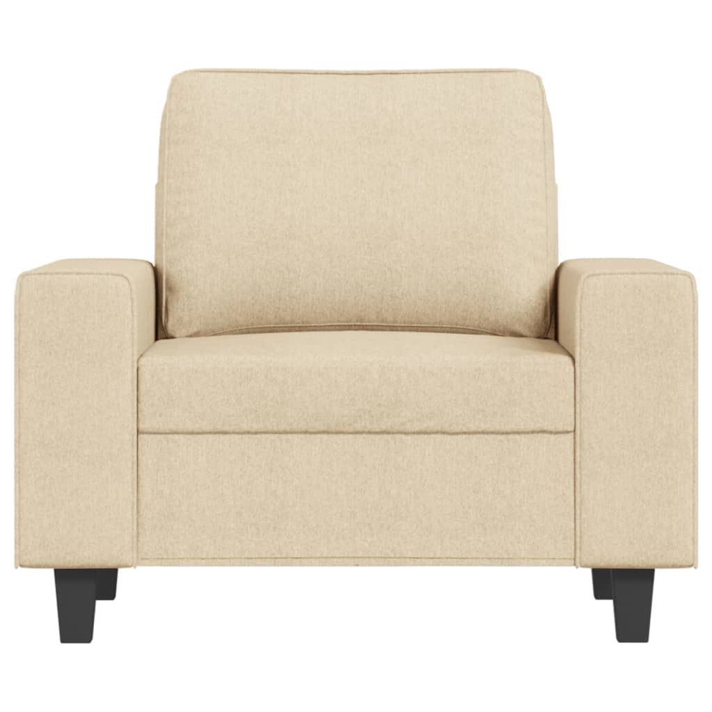 Fauteuil crème 60 cm tissu