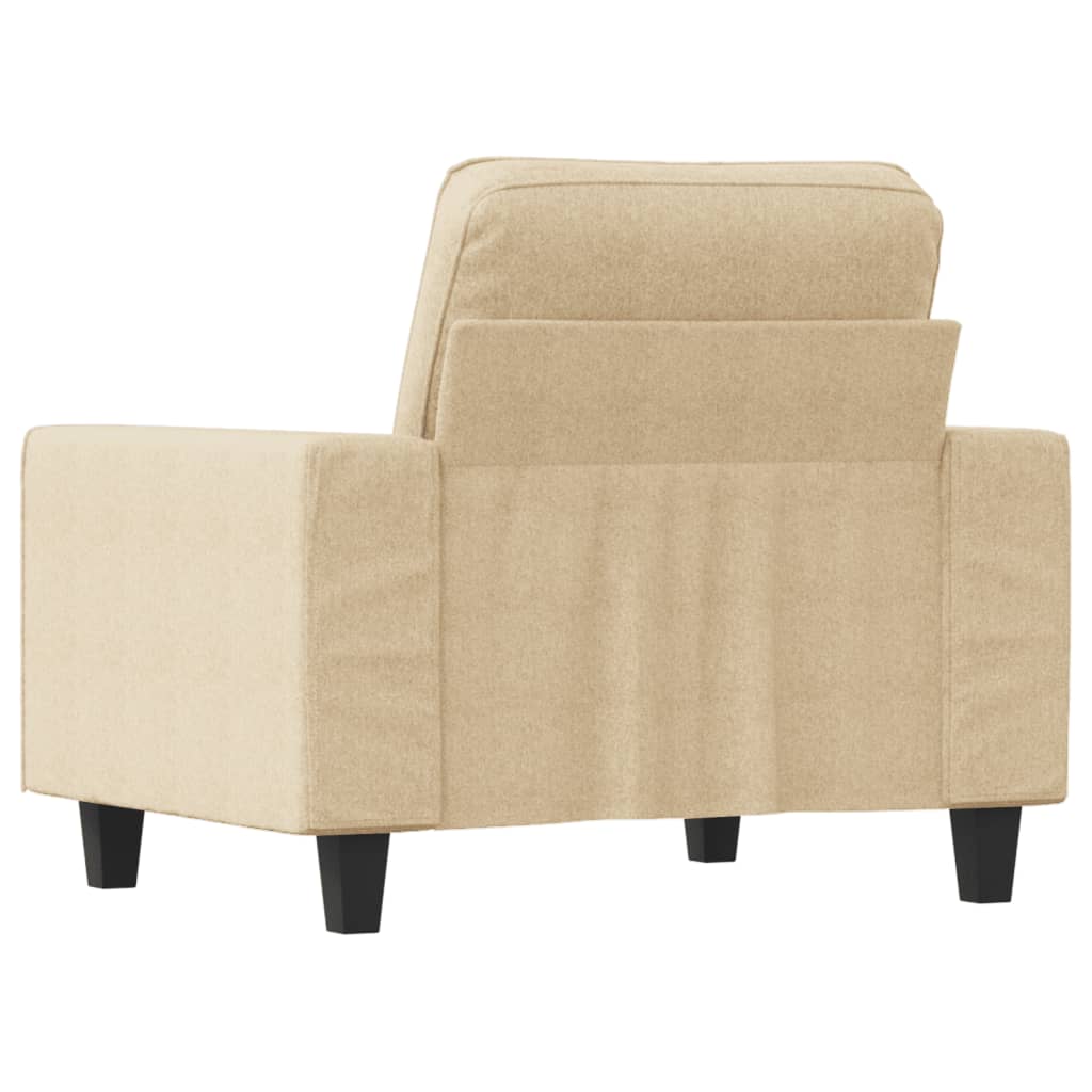 Fauteuil crème 60 cm tissu