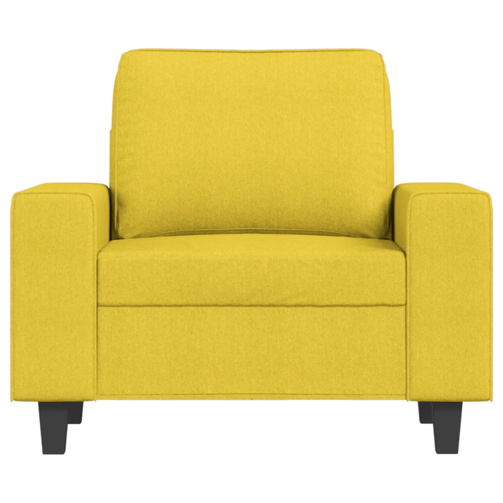 Fauteuil jaune clair 60 cm tissu