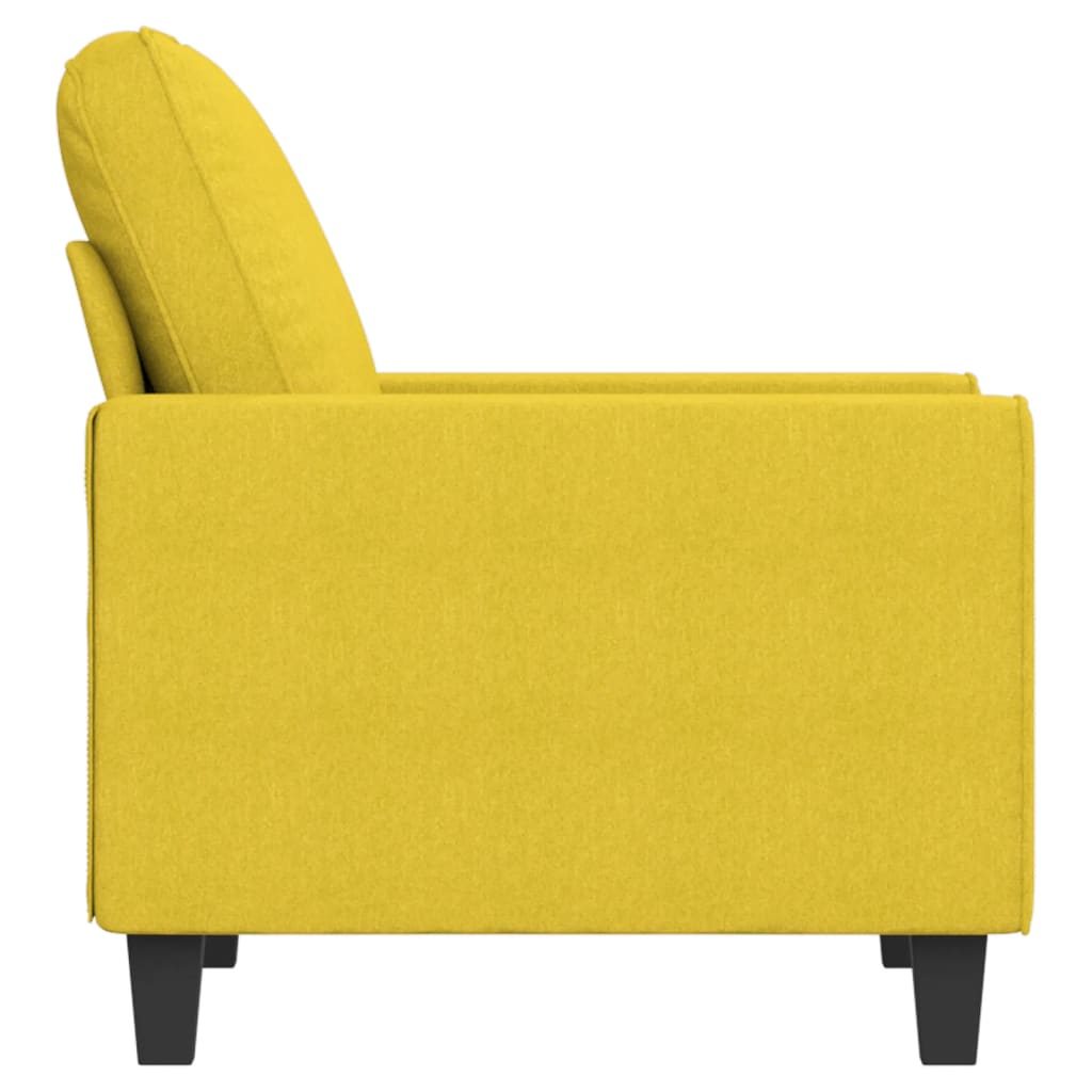 Fauteuil jaune clair 60 cm tissu