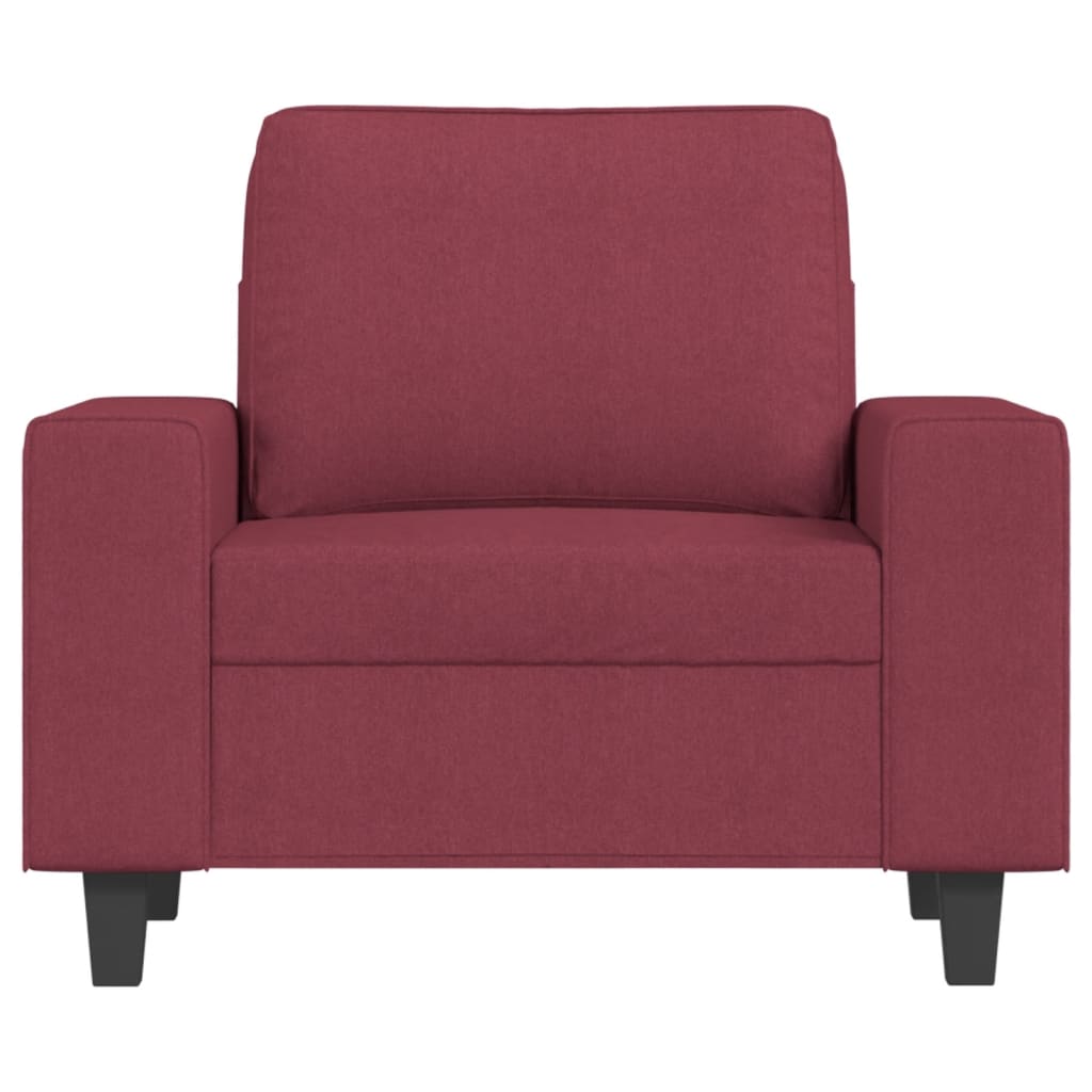 Fauteuil rouge vin 60 cm tissu