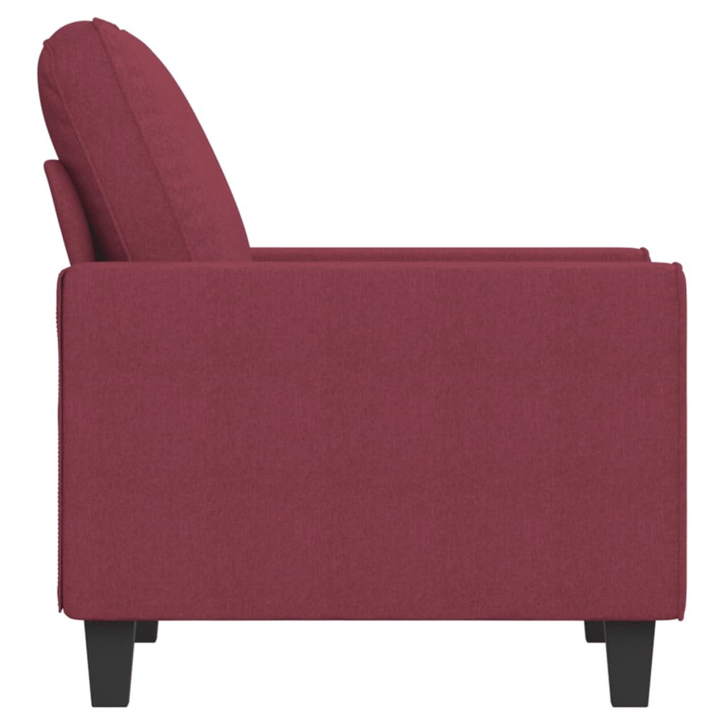 Fauteuil rouge vin 60 cm tissu