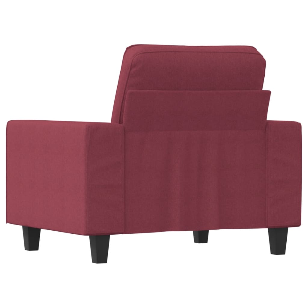 Fauteuil rouge vin 60 cm tissu