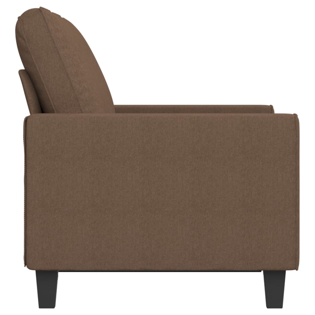 Canapé 2 places tissu marron 120 cm