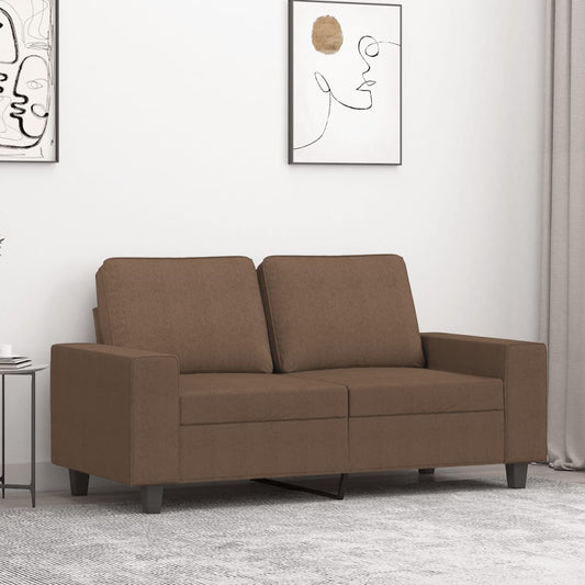 Canapé 2 places tissu marron 120 cm