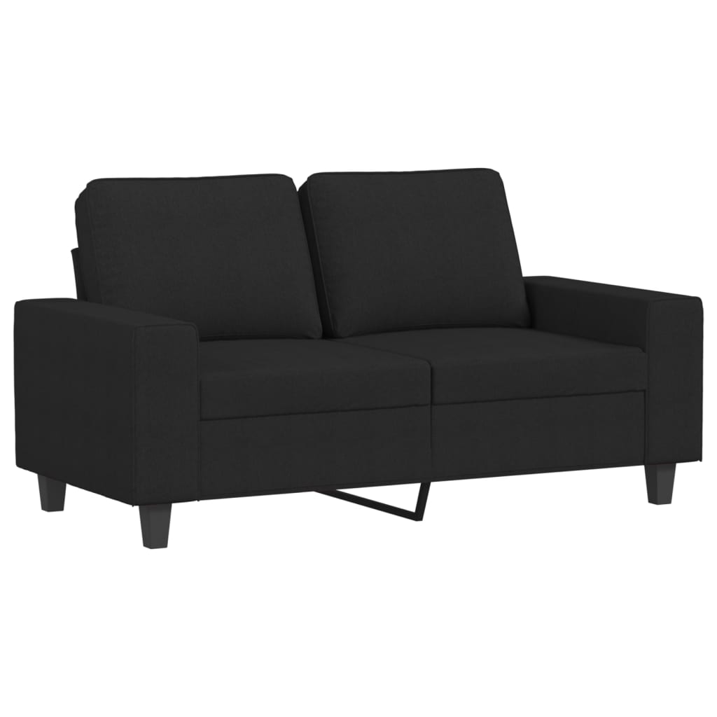 2-Sitzer-Sofa Schwarz 120 cm Stoff