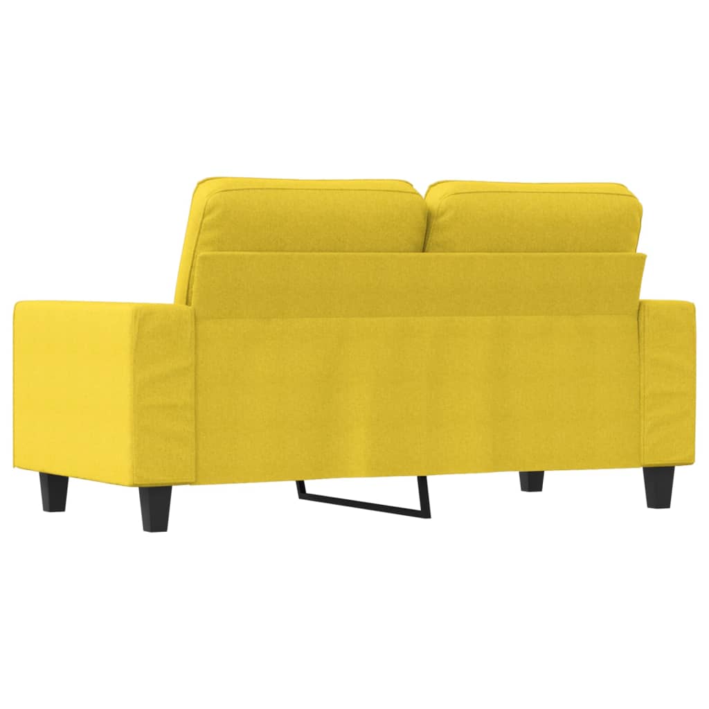 Canapé 2 places tissu jaune clair 120 cm