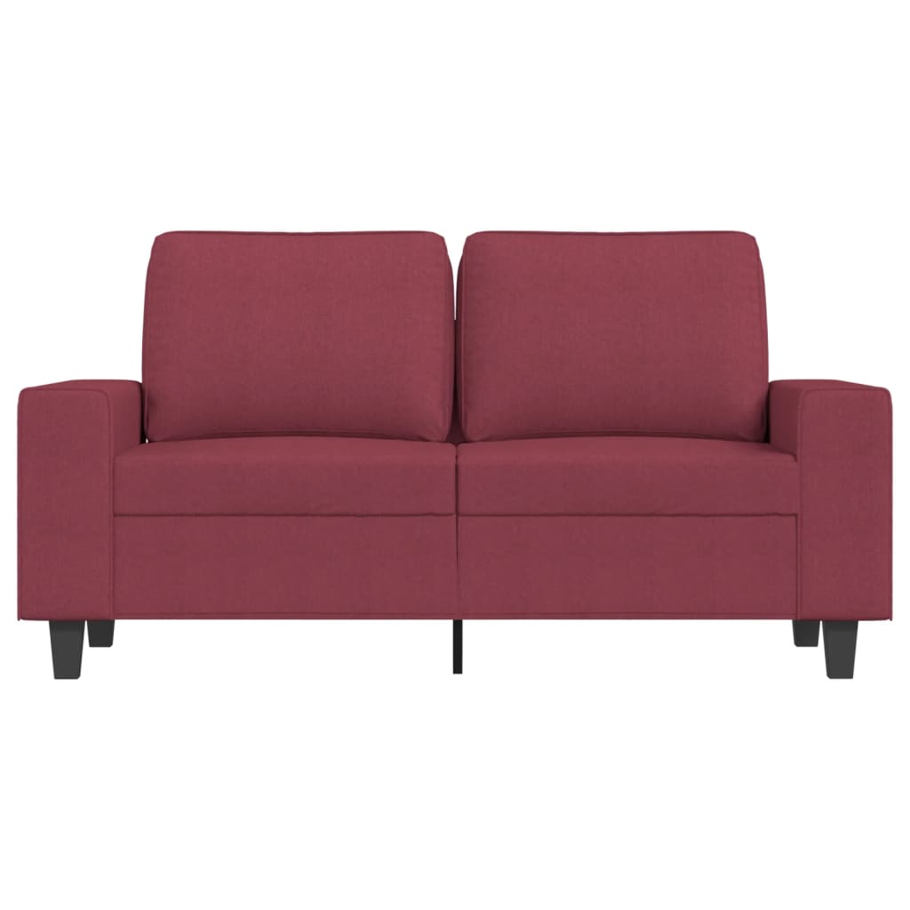 2-Sitzer-Sofa Weinrot 120 cm Stoff