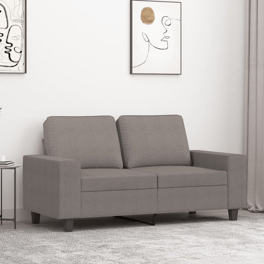 Canapé 2 places tissu taupe 120 cm
