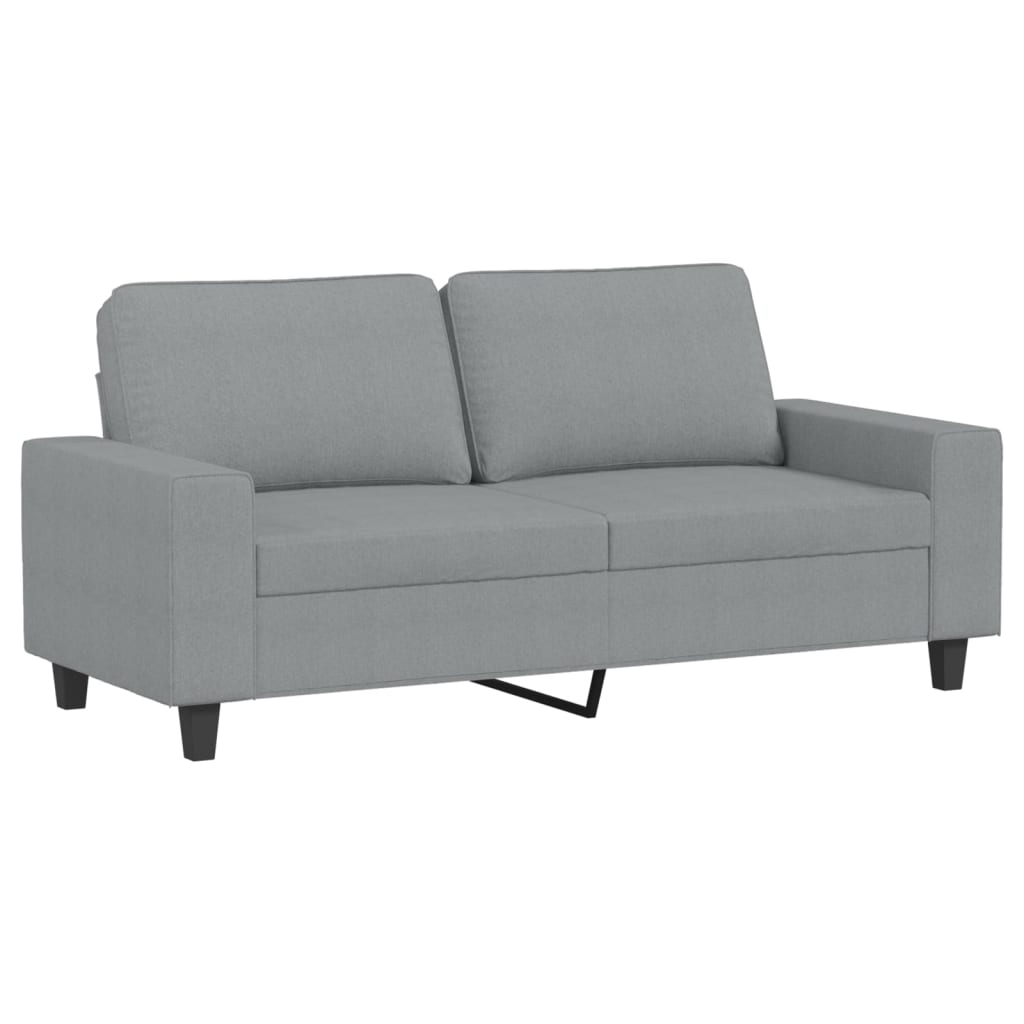Canapé 2 places tissu gris clair 140 cm