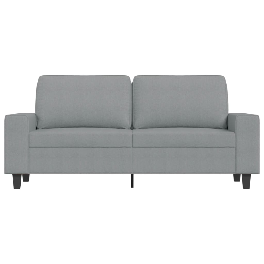 Canapé 2 places tissu gris clair 140 cm