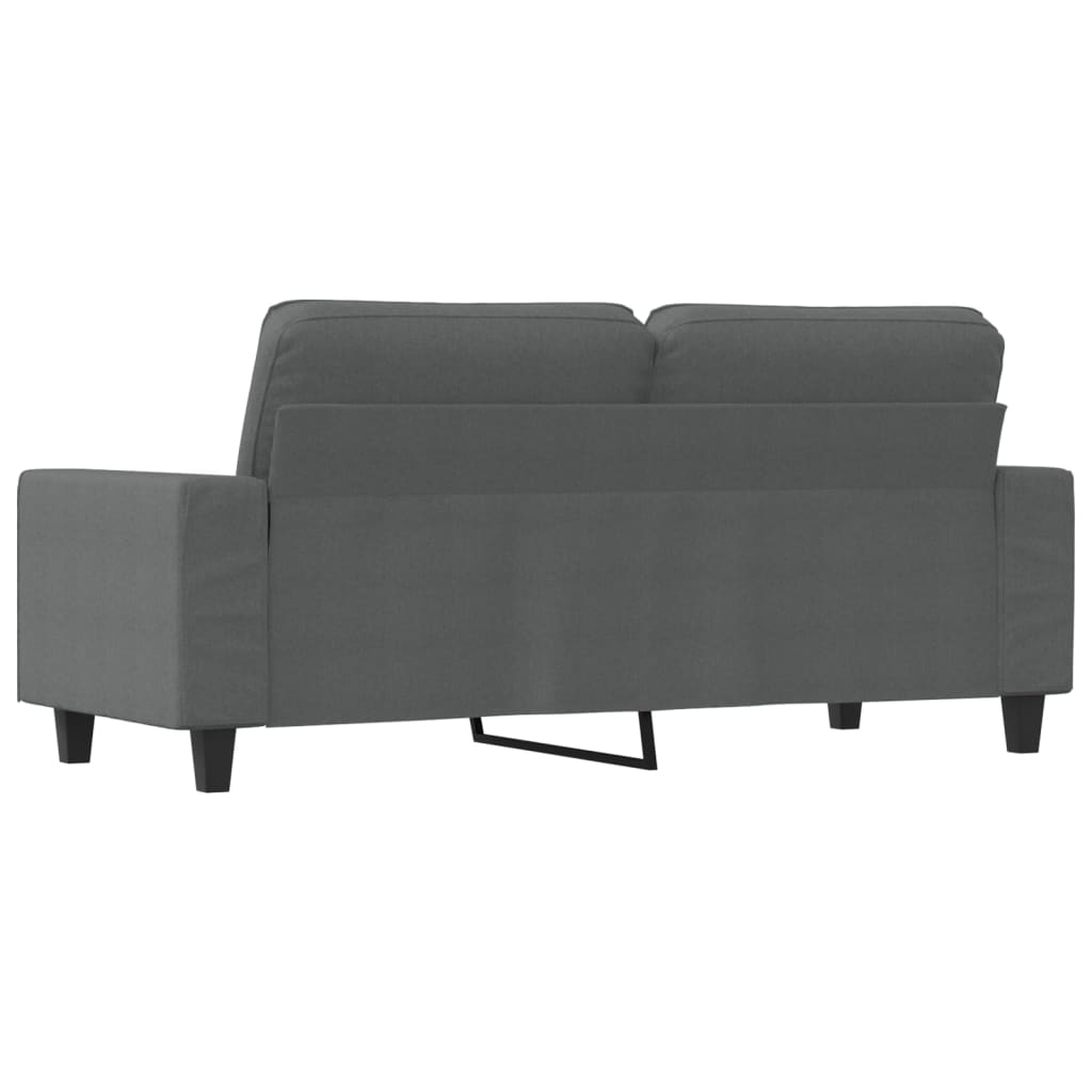 Canapé 2 places tissu gris foncé 140 cm