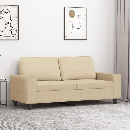Canapé 2 places tissu crème 140 cm