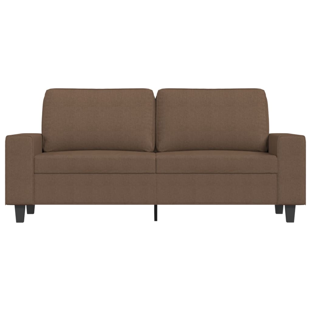 Canapé 2 places tissu marron 140 cm