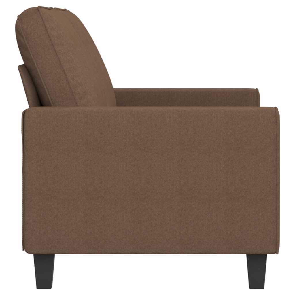 Canapé 2 places tissu marron 140 cm