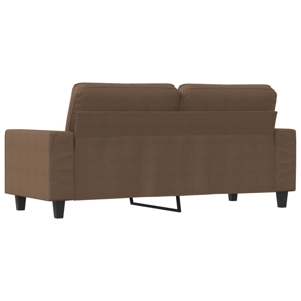 Canapé 2 places tissu marron 140 cm