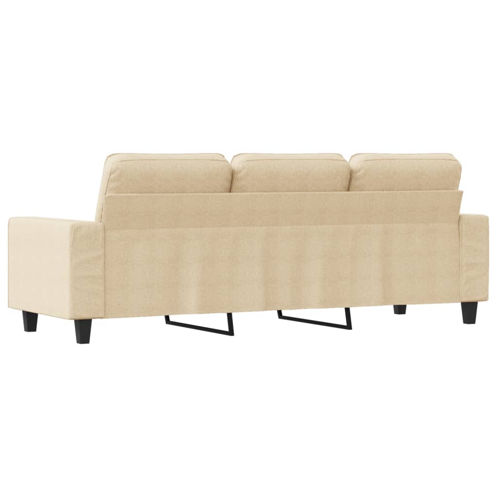 3-Sitzer-Sofa Creme 180 cm Stoff