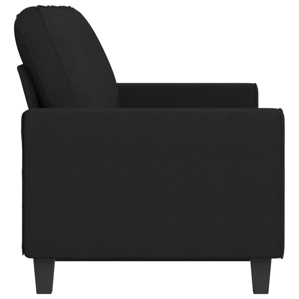 Canapé 3 places tissu noir 180 cm
