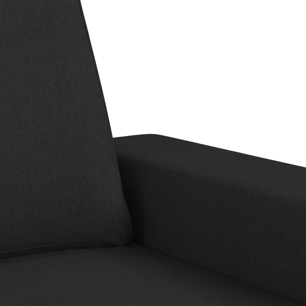 Canapé 3 places tissu noir 180 cm