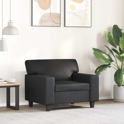 Sessel Schwarz 60 cm Kunstleder