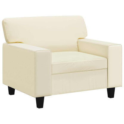 Sessel Creme 60 cm Kunstleder