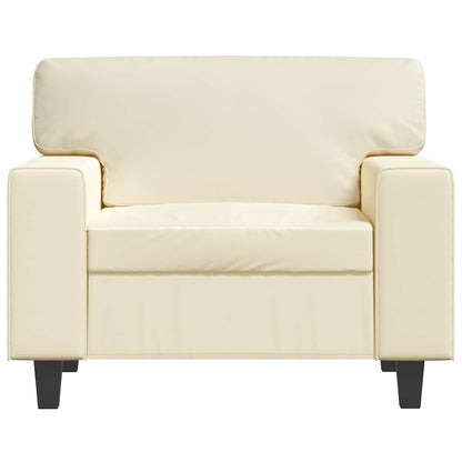 Sessel Creme 60 cm Kunstleder