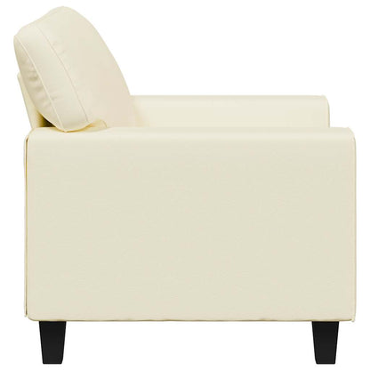 Sessel Creme 60 cm Kunstleder