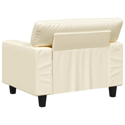 Sessel Creme 60 cm Kunstleder