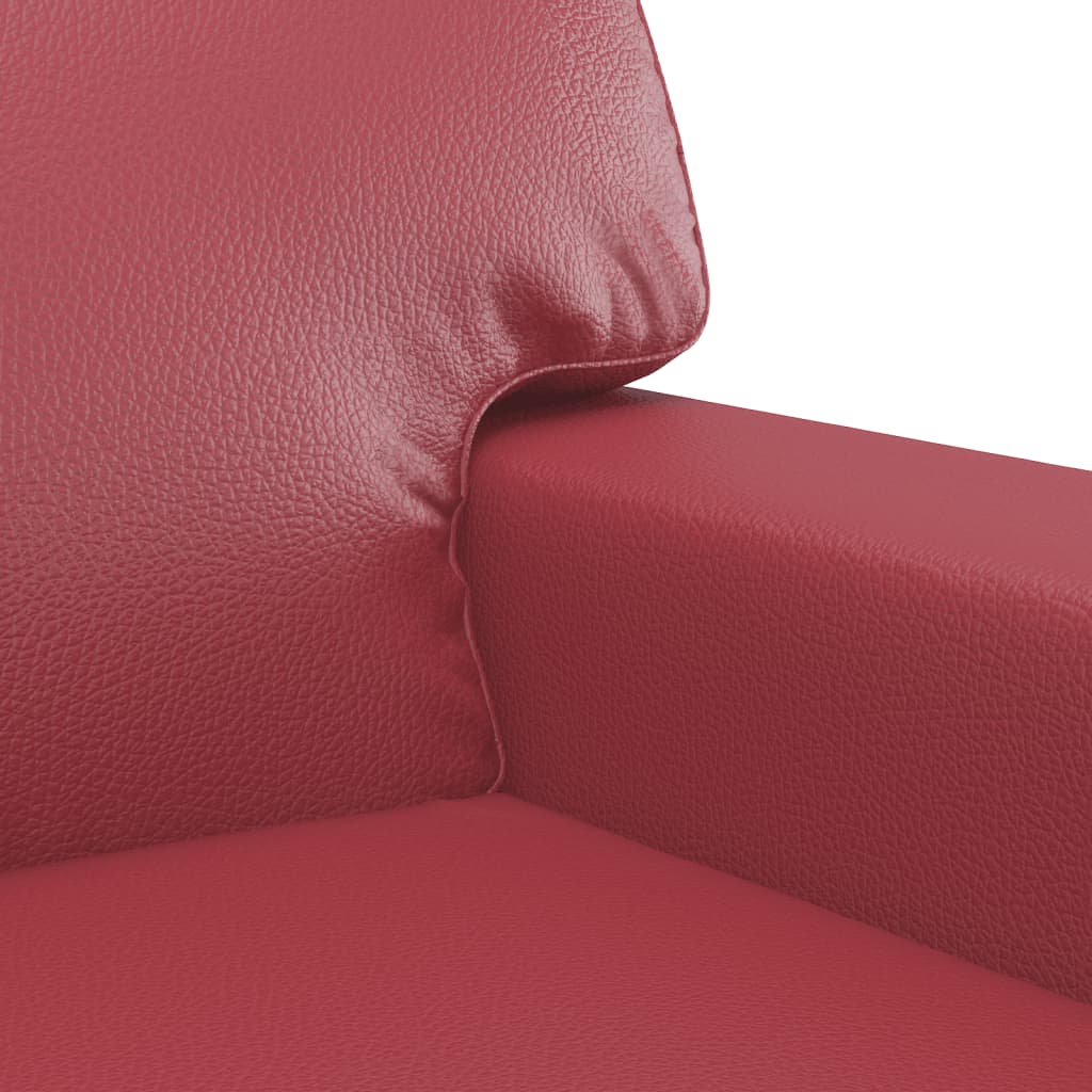 Fauteuil rouge vin 60 cm simili cuir