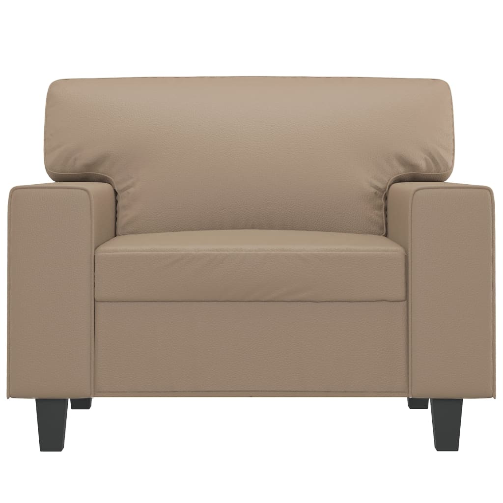 Fauteuil marron cappuccino 60 cm simili cuir