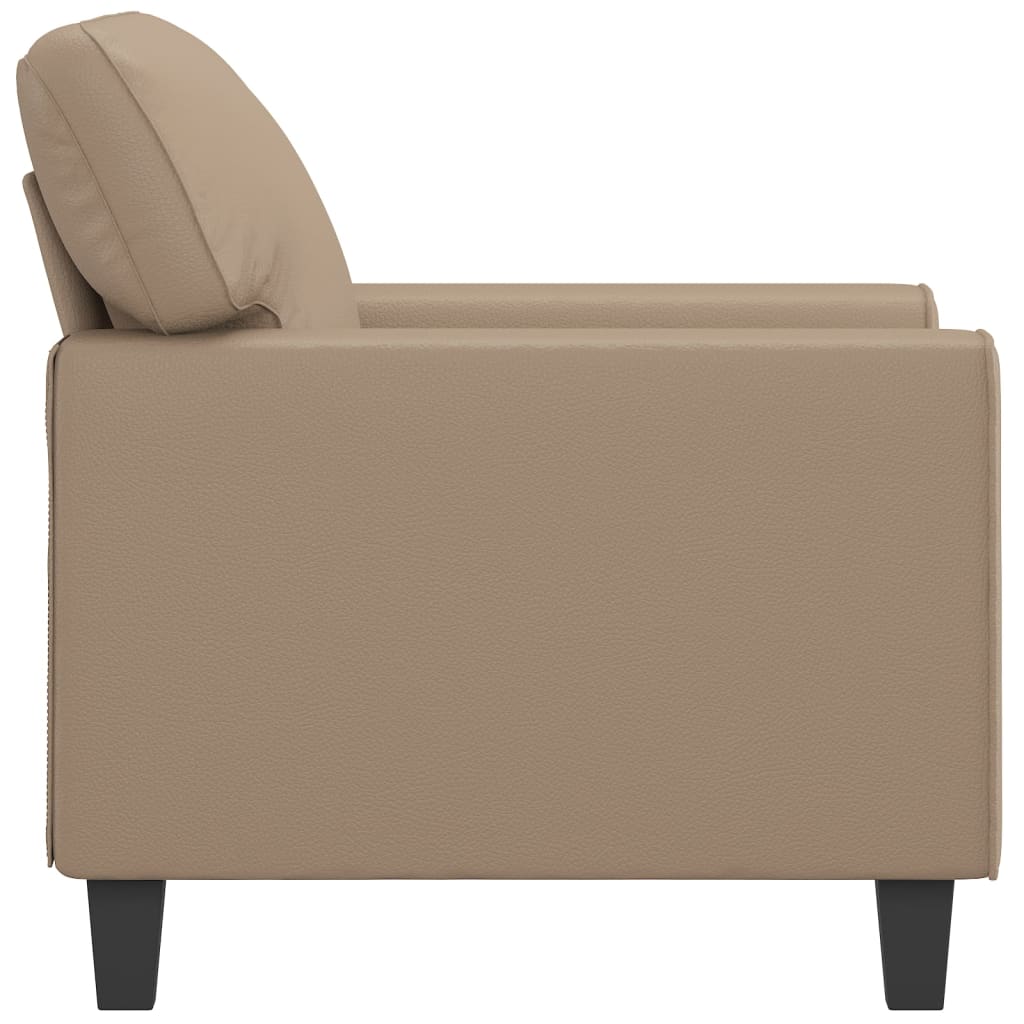 Fauteuil marron cappuccino 60 cm simili cuir