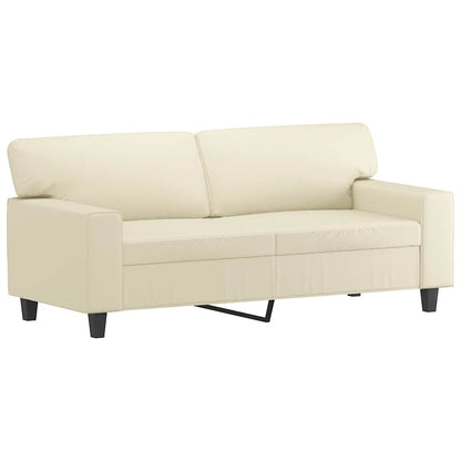 2-Sitzer-Sofa Creme 140 cm Kunstleder