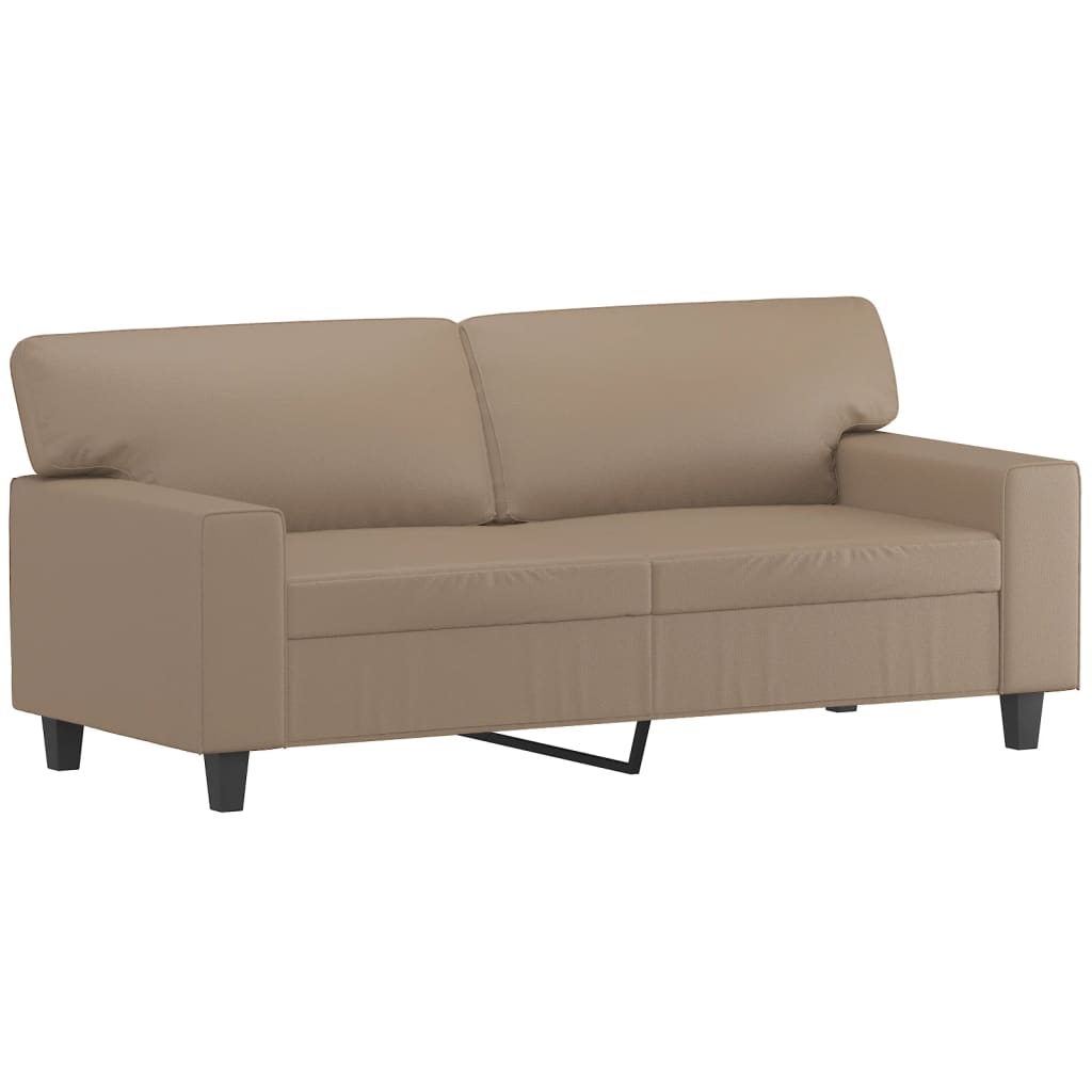 2-Sitzer-Sofa Cappuccino-Braun 140 cm Kunstleder