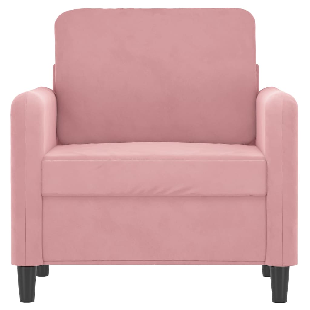 Fauteuil rose 60 cm velours