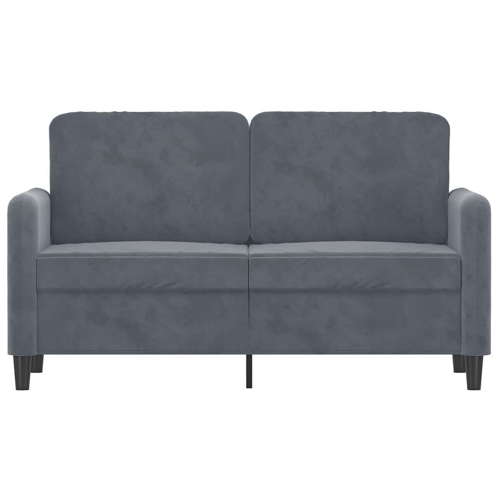 2-Sitzer-Sofa Dunkelgrau 120 cm Samt